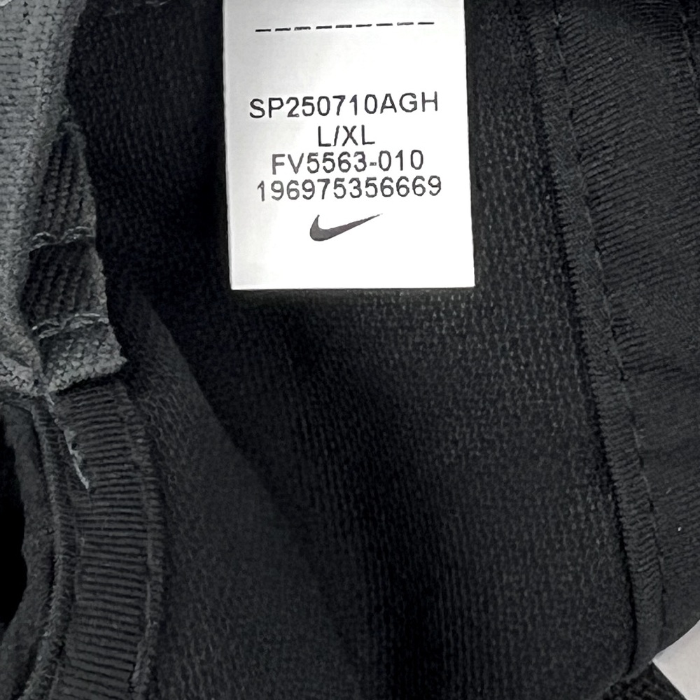 NIKE HAT/CAP UNISEX, JET BLACK, UNISEX, ADJ STRAP, WHITE LOGO EMBROIDERED UNISEX - Picture 12 of 15
